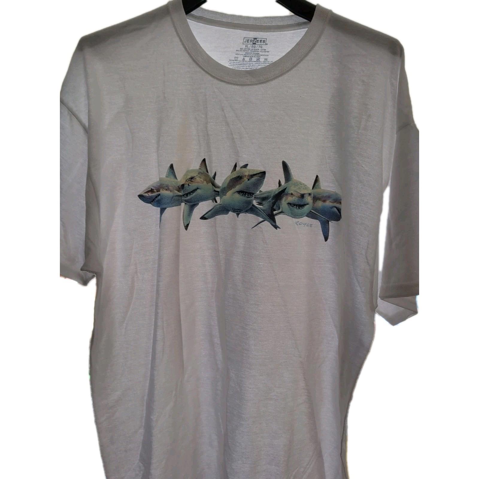 Jerzees Brand Design Of Sharks Xlarge White 320